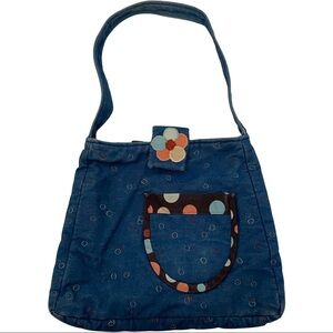 Handmade Stitched Denim Medium Shoulder Bag Purse